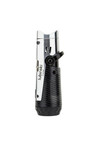 Lubinski Lion İğneli + Delicili Tek Torch Puro Çakmağı Silver