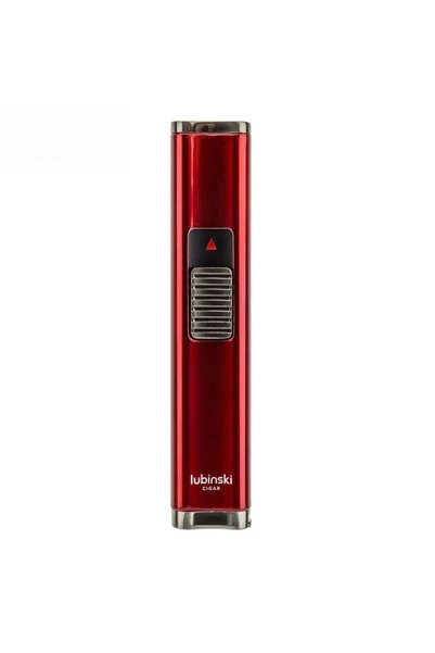 Lubinski Cigar Slim Cetvelli Ve Sehpalı Çift Torch Puro Çakmağı Kırmızı