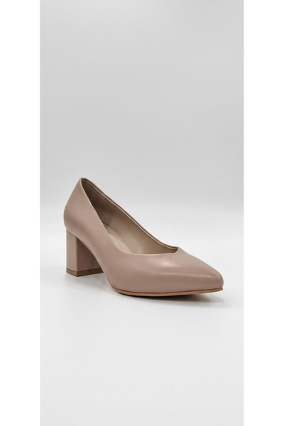 Ustalar Ayakkabı Çanta Mink Women's Genuine Leather Heeled Shoes 343.1930