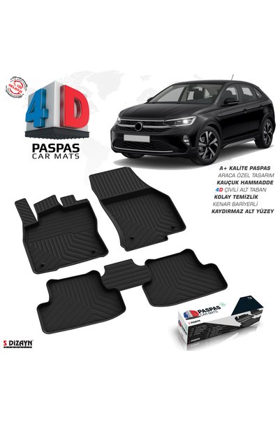 S Dizayn S-Dizayn VW Taigo 4D Havuzlu Paspas 2021 Üzeri A+Kalite 4DS-84886