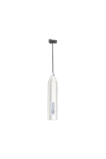 Choice3 WHITE MINl Mik Frother USB Rechargeable 3 Speeds Foam Maker Coffee Wh...
