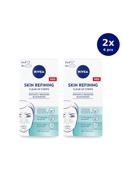 NIVEA Benzi pentru curățarea porilor, Zona T, 6 bucăți x2