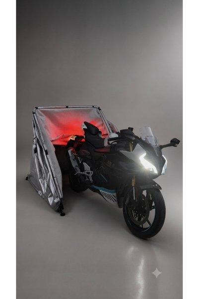 MOTOKAP AKSESUAR MOTOKAP Katlanır Motor Garajı - CFMOTO 450SR Uyumlu - Miflon...
