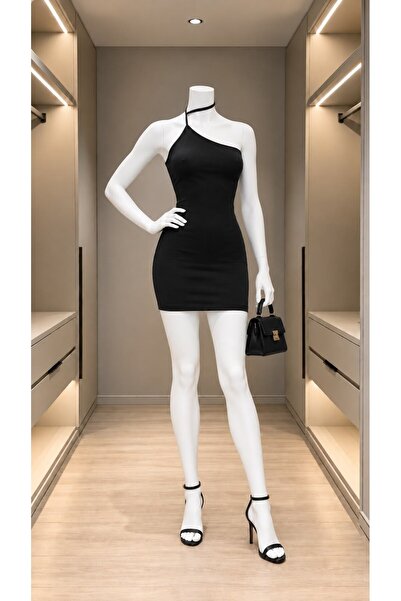 Modafeminen Fără mâneci, fără umeri mulat Elegant din material subțire Mini r...
