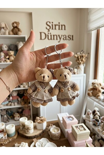 Şirin Dünyası 2'li Peluş Ayıcık ve Aksesuar Seti – Anahtarlık, Hediye Paketi,...