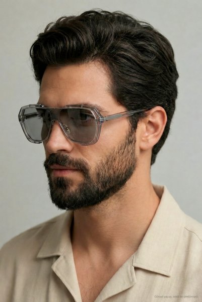 Roger Bacon Gray Men's Sunglasses Uv400 Protection