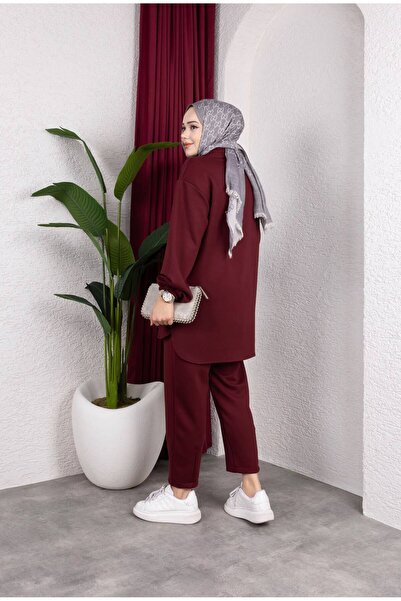 MODAMÜNASİP Premium OYSHO Kumaş Pantolonlu Rahat Ve Şık İkili Takım