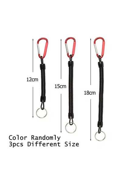 Choice Red 3pcs mixed size 3pcs Fishing Anti Loss Ropes 12cm/15cm/18cm Stretc...