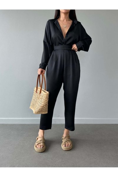 HerTon Oversize Düşük Omuz Gömlek ve Havuç Paça Pantolon Set Takım