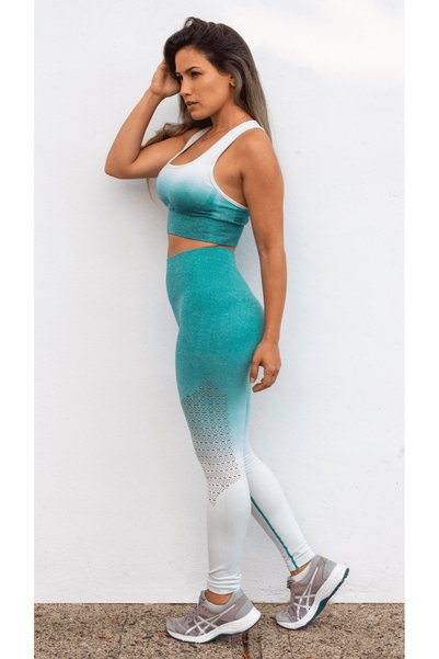 BUNCA 🖤   Women's Seamless Jacquard Bra and Leggings Sportswear Set 💪 Training