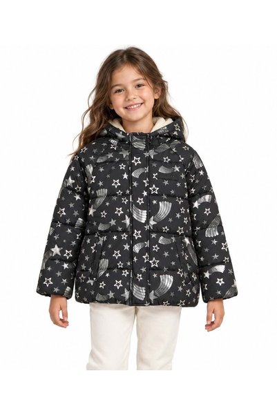 SKECHERS All Weather Halley Full Zip Jacket SK2620131 Kız Çocuk Mont SİYAH