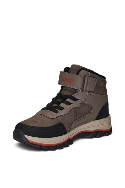 ZACOZ Boys' Velcro Lace-Up Thick Sole Sports Boots — Brown