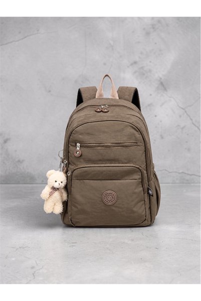 CAKARD Crinkle Fabric Multi-Compartment School Backpack – Middle School High School College Daily Bag