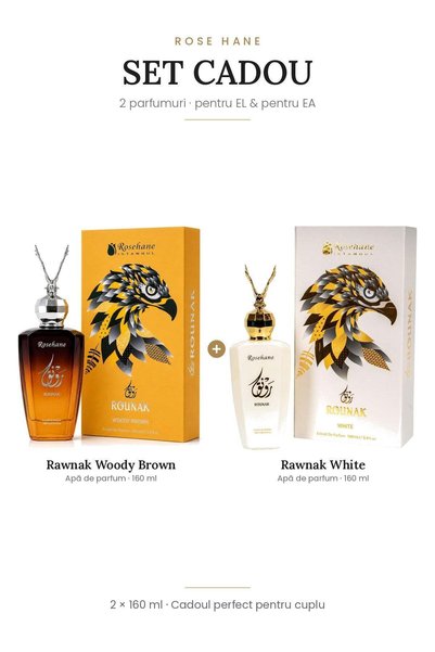 rosehane Set cadou Rose Hane Rawnak Woody Brown & Rawnak White – Pentru El & ...