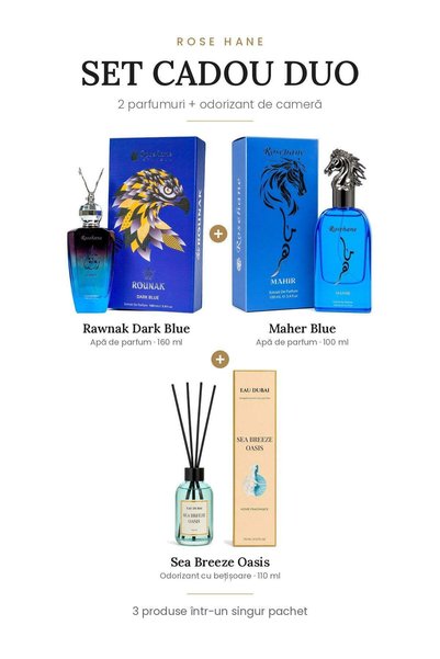 rosehane Set Cadou Duo Rose Hane – Rawnak Dark Blue + Maher Blue + Sea Breeze...