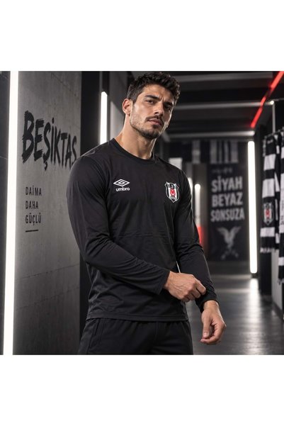 Beşiktaş إس.كيه. قميص بي جيه كيه أسود 26/27 أومبرو بأكمام طويلة للرجال أسود