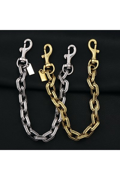 Choice green 2025 All-season Versatile Metal Two-color Chain Bag Pendant Wome...