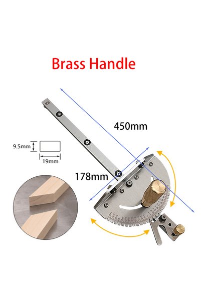 Choice Brass Handle Miter Gauge Aluminum Alloy/Brass Handle Table Saw Router ...
