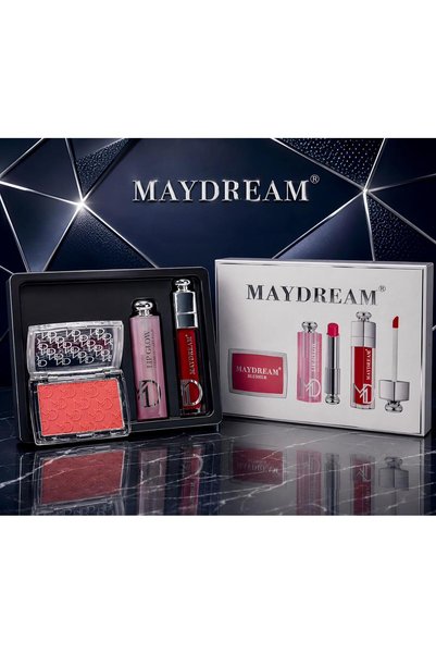 MAYDREAM Newest My Dream Lasting Companion Trio Set Radiant Rouge, Moisturizing and Blush to Replenish Your Look