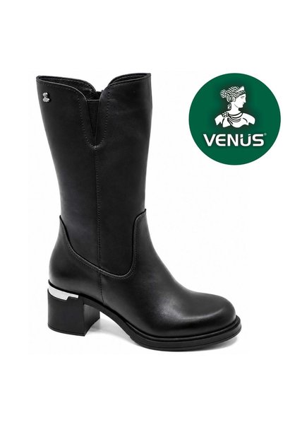 Venüs Malandosa Genuine Leather Orthopedic Women's Boots Black