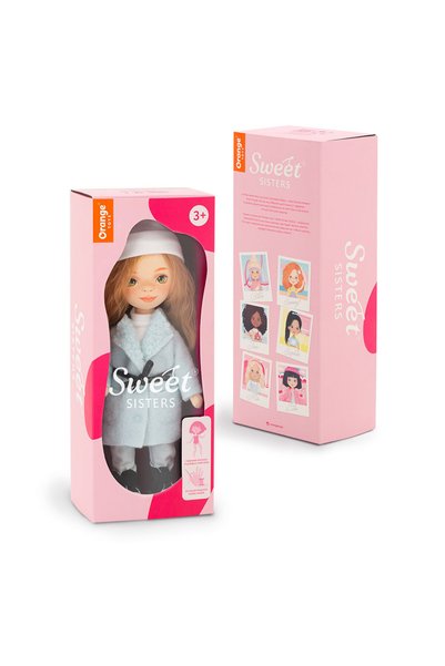 Orange Toys Sunny într-un Palton Mentă – Păpușă de Pluș Premium Sweet Sisters (32 cm)