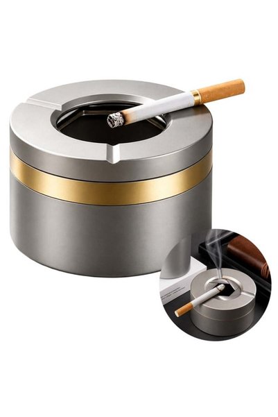 SUNUP SN-37926 منفضة سجائر معدنية قابلة للطي مع قاعدة مضادة للانزلاق للسيارة ...