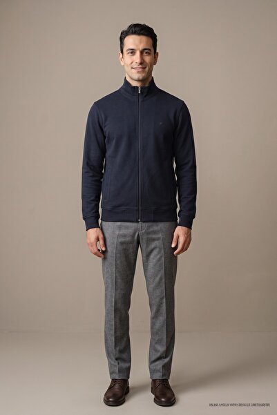 Maccali Cardigan albastru bleumarin pentru bărbați - 105