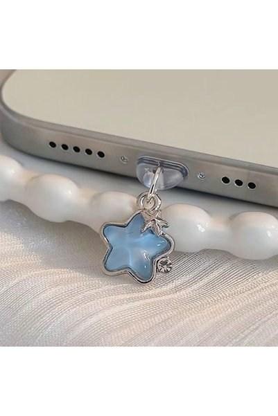 Choice3 B for Type-C Dreamy Cat's Eye Stone Star Phone Dust Plug, Multi-Color...