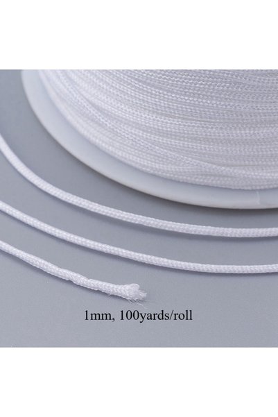 Choice AECH02-16552 1Roll 1.5mm White Nylon String 100 Yards Lift Shade Cord ...