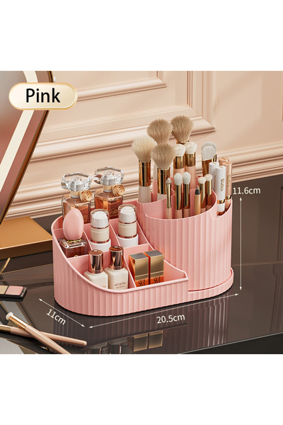Choice Pink 360° Rotatable Cosmetic Organizer Lipstick, Makeup Brush Organize...