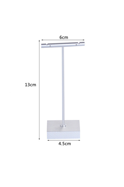 Choice Silver T4 L Jewelry Earrings Display Stand Holder T Bar Rack Tower Met...