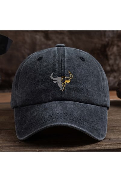 Choice6 Adjustable black Fashionable Bull Head Printed Baseball Hat Multi fun...