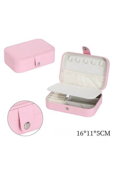 Choice Pink Medium Jewelry Storage Box Simple Double-layer College Student Do...