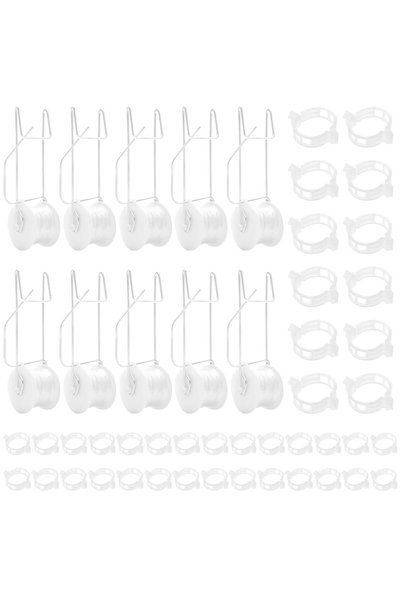 Choice1 10PCS 10pcs Tomato Roller Hook With 15m Rope Versatile Strong Load Be...