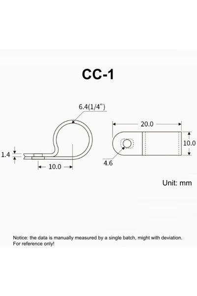 Choice7 CC-1 أبيض 100 قطعة مشابك كابلات بيضاء على شكل حرف R، تثبيت بالبراغي، ...