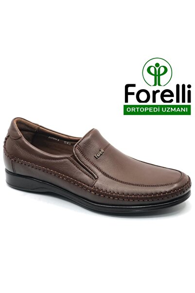 Forelli Manyas Genuine Leather Orthopedic Comfort Men's Casual Shoes Taba