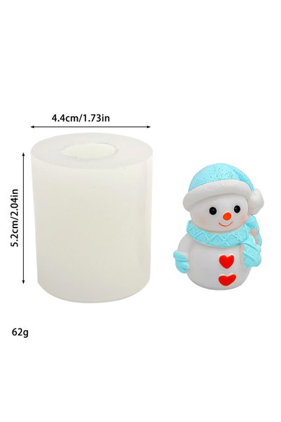 Choice4 1pcs Mini Christmas Snowman Silicone Mold, Suitable For Christmas Hol...