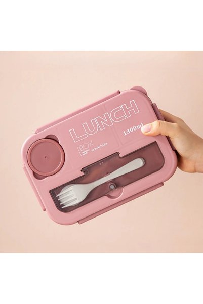 Choice Pink Compartment 1300ML Portable Lunch Box Kids Students Office Bento ...