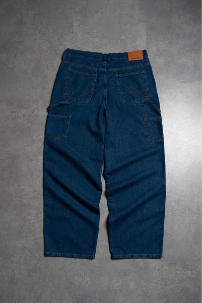 Crupt Studio Streetcrafted Blue Carpenter Super Baggy Men's Jean Pants