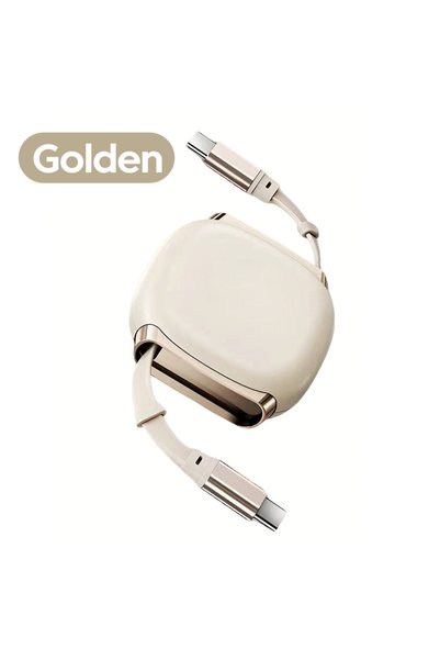 Choice 1m golden Elough 240W USB C to USB C Cable Retractable Type C Cable Fo...