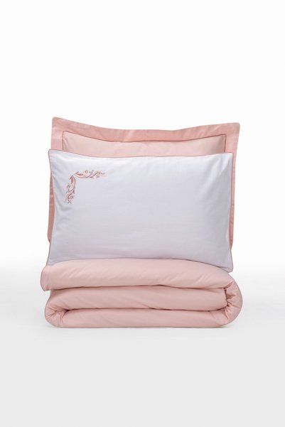 Cotton Box Elite Satin Double Duvet Cover Set Melinda Pink