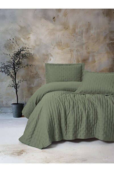 Cotton Box Serra Double Bedspread Niva Sage