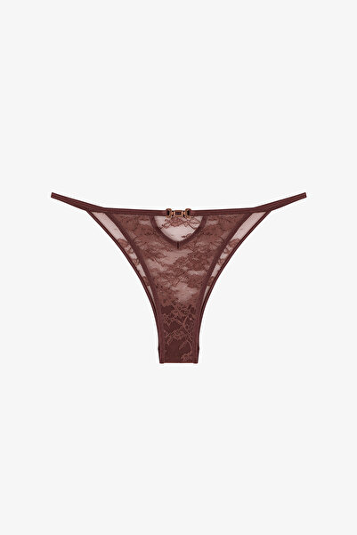 Penti Kahverengi Strap Brazilian Külot