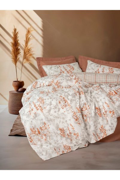 Cotton Box طقم غطاء لحاف مفرد لامينا سينامون