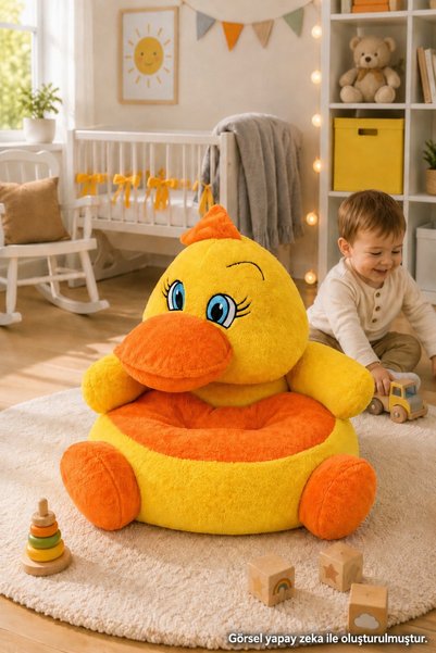 Özgüner Oyuncak Civciv Peluş Oyuncak Bebek Çocuk Koltuğu (%100 Yerli)