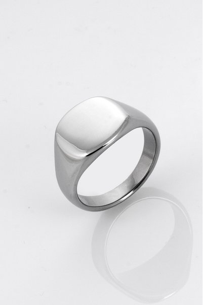 Generic Brand Silver Oval Men's Ring