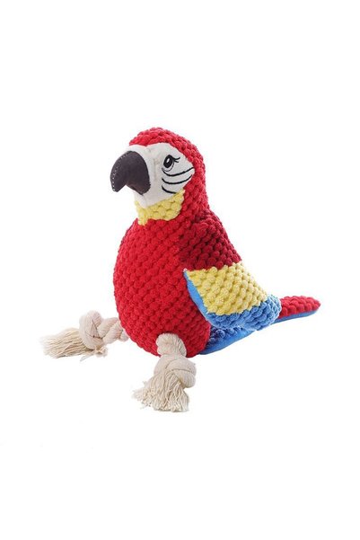 Choice Red Dog Toy Chew Artificial Plush Parrot Sounding Bite-resistant Puppy...