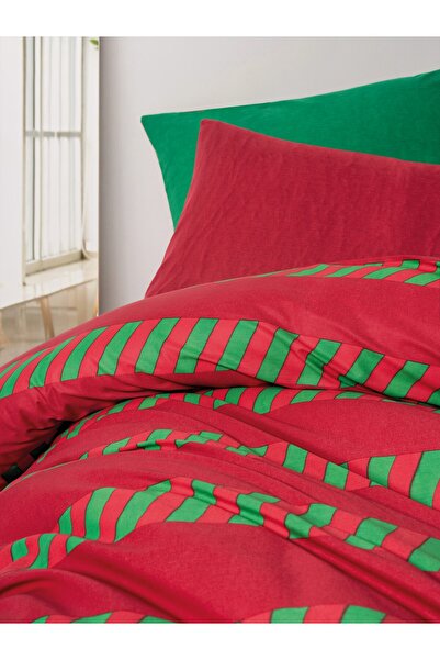 Cozy Home Festive Single Fitted Sheet Duvet Cover Set Holly Green