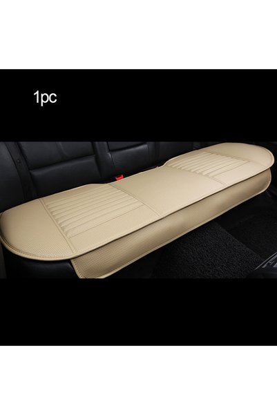 Choice1 1pc Rear Beige Leather Car Seat Cover Interior Auto Seats Cover Cushi...