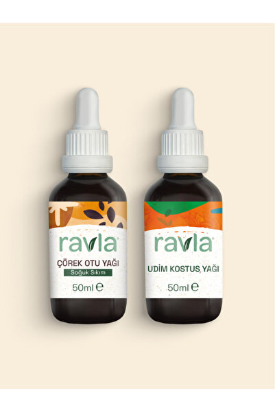 Ravla 2'li Ürün - Udim Kostus Yağı - 50ml / Çörekotu Yağı 50ml